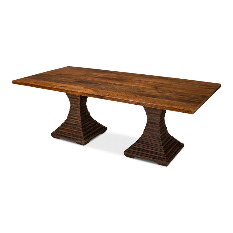 Jet set double pedestal best sale dining table